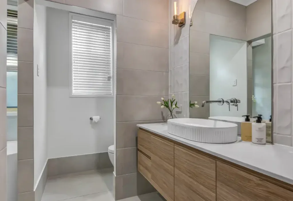 Modern bathroom design completed by Builders Central Otago, showcasing expertise in bathroom renovation Central Otago